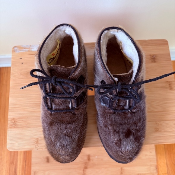 Vintage Blondo Seal Skin Ankle Boots - Picture 5 of 12